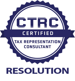 CTRC Certified Tax Representation Consultant badge.